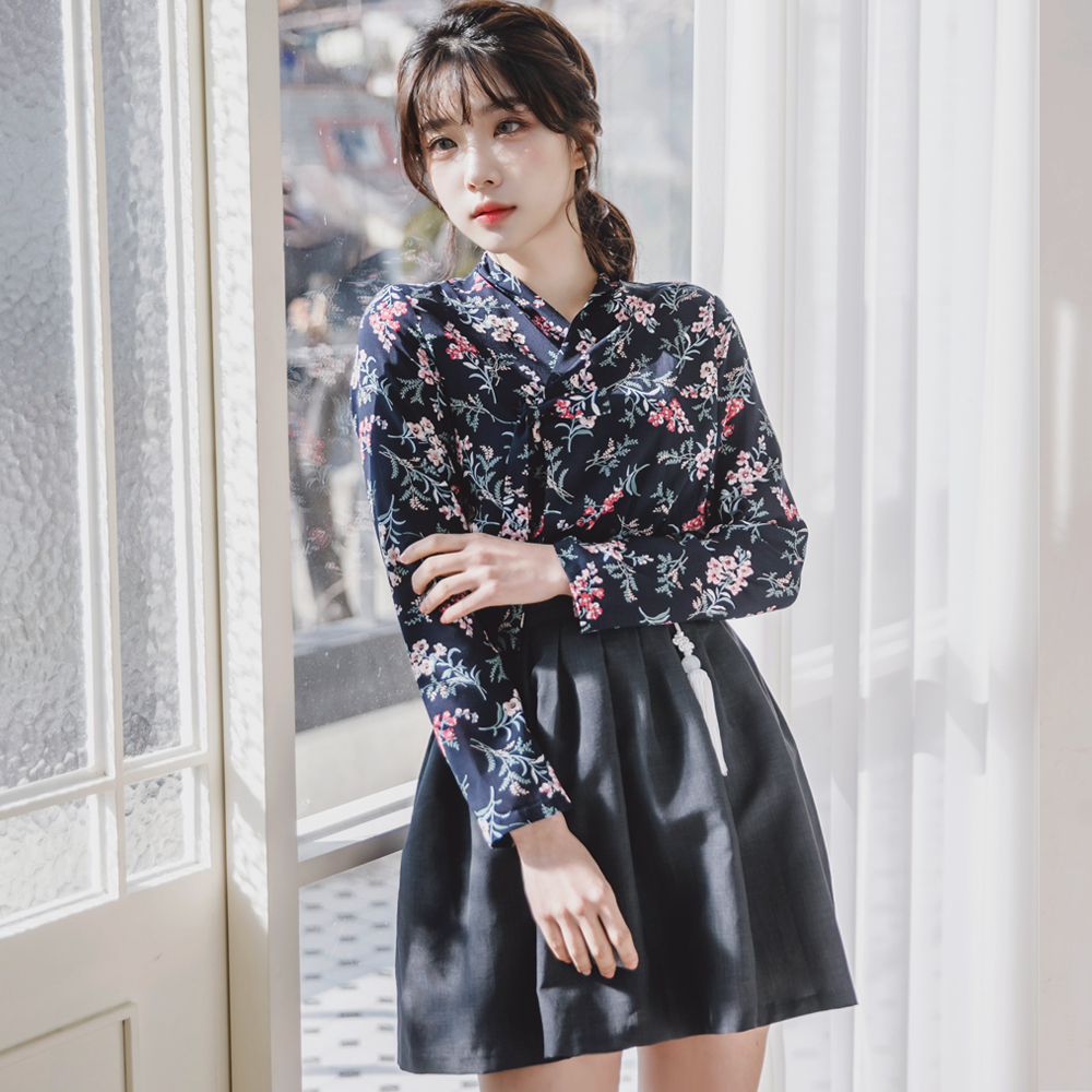 드레 미니 허리치마 생활한복 개량 계량 퓨전 반티 - 상세 이미지 3