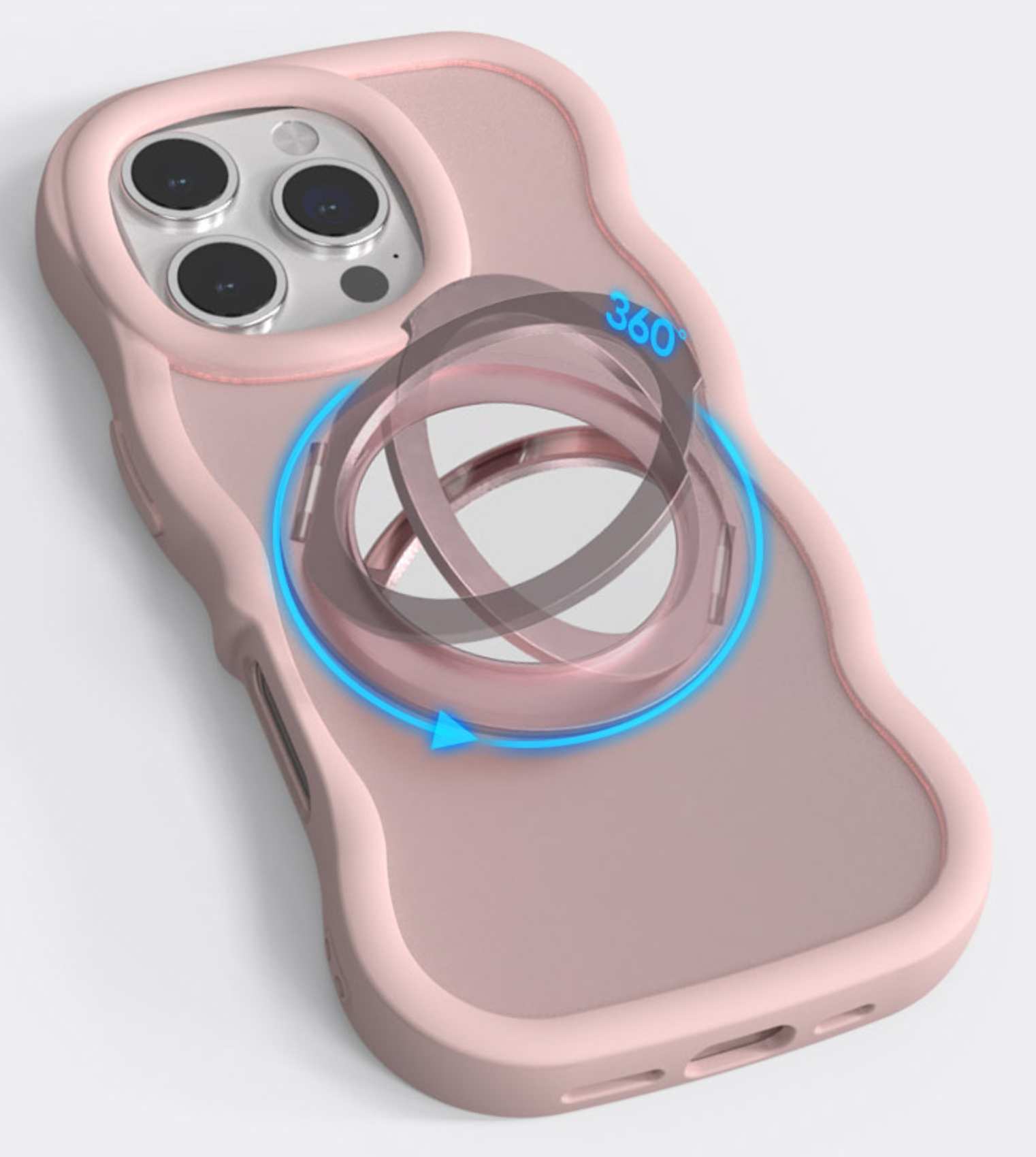 아이폰 맥세이프 케이스 범퍼 회전 거치대 핑크, 아이폰16e - 상세 이미지 3