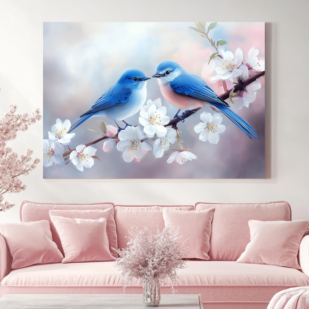 벚꽃새 45cm x 45cm 캔버스액자 이미지 7