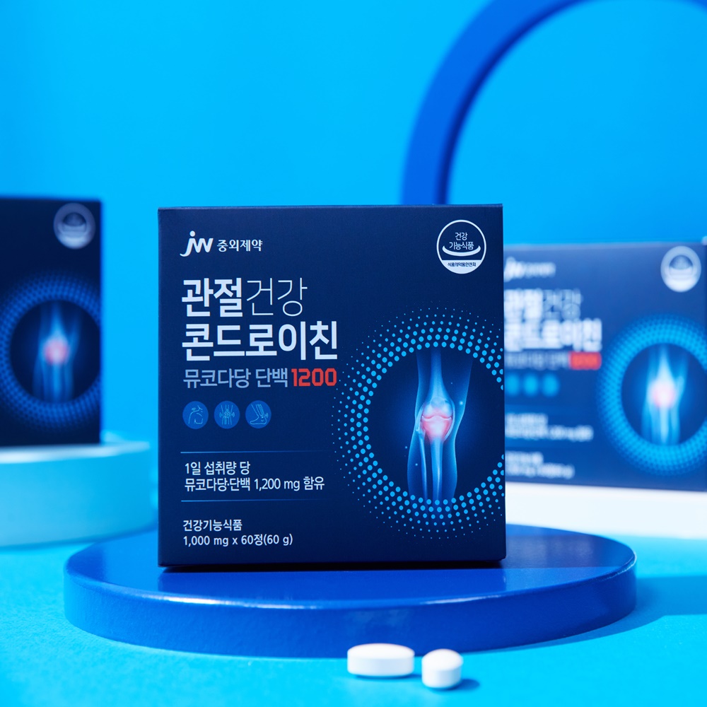 jw중외제약 관절 소연골 콘드로이친 뮤코다당 단백 1200 1000mg 60정, 2개 - 상세 이미지 2