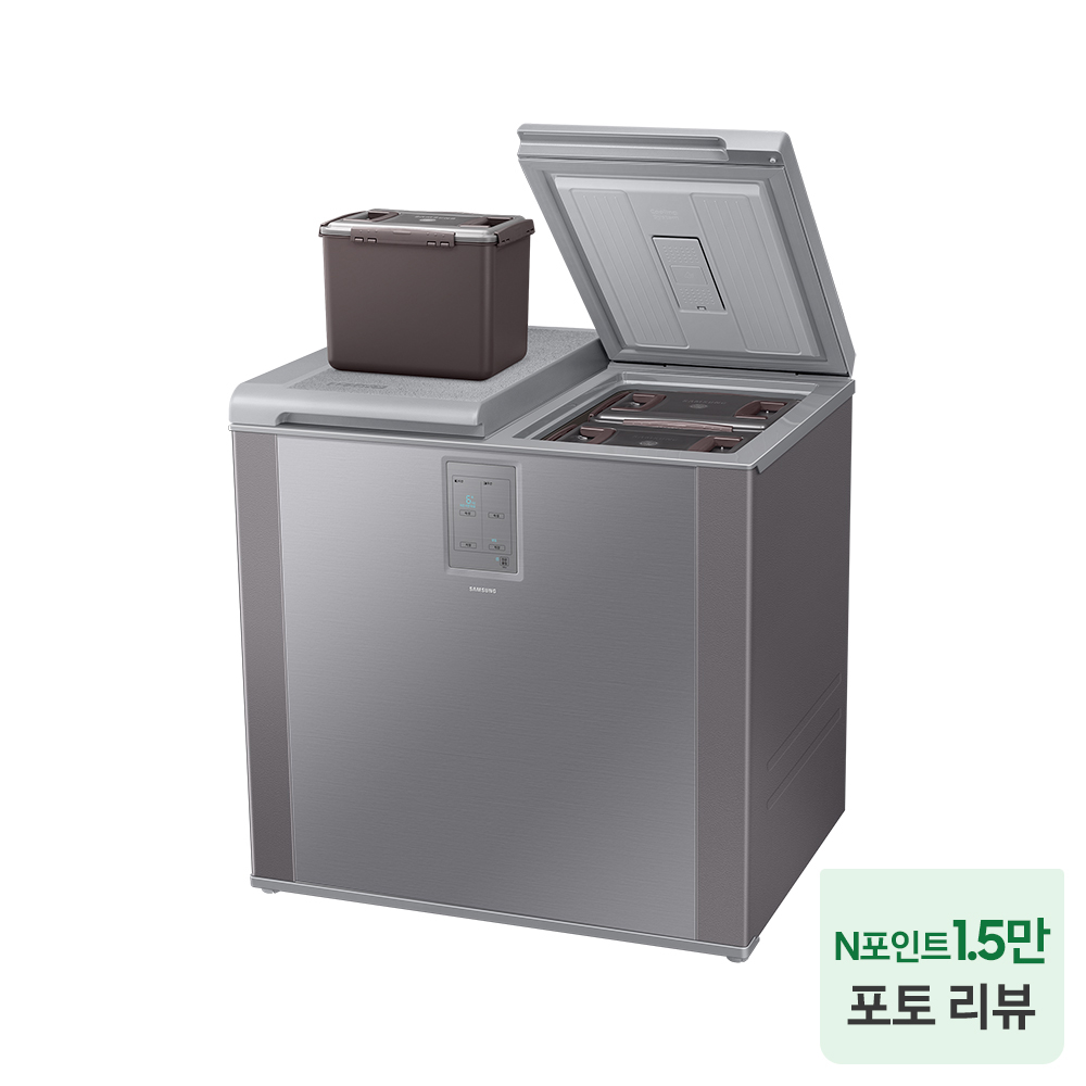 삼성 김치플러스 뚜껑형 김치냉장고 1등급 RP20C3111S9 202L 리파인드 이녹스 이미지 2