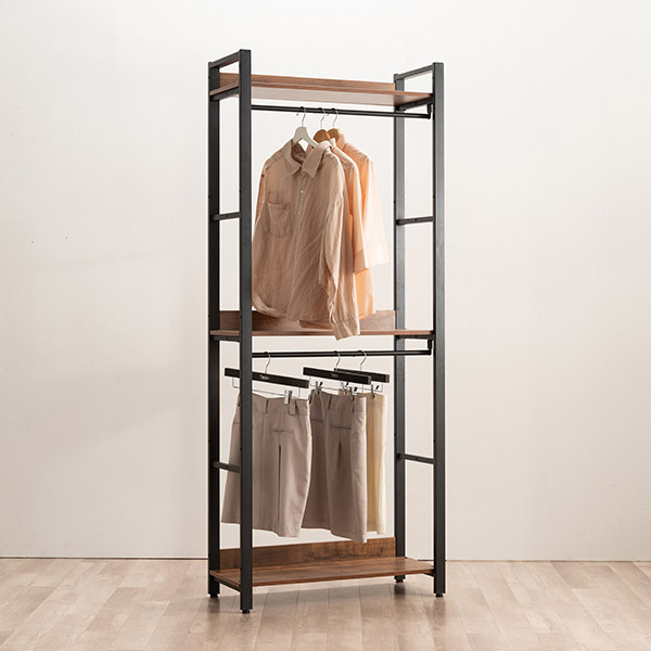 삼익가구 모더니크 시스템 옷장 드레스룸 800mm, 2단 행거형, 브라운