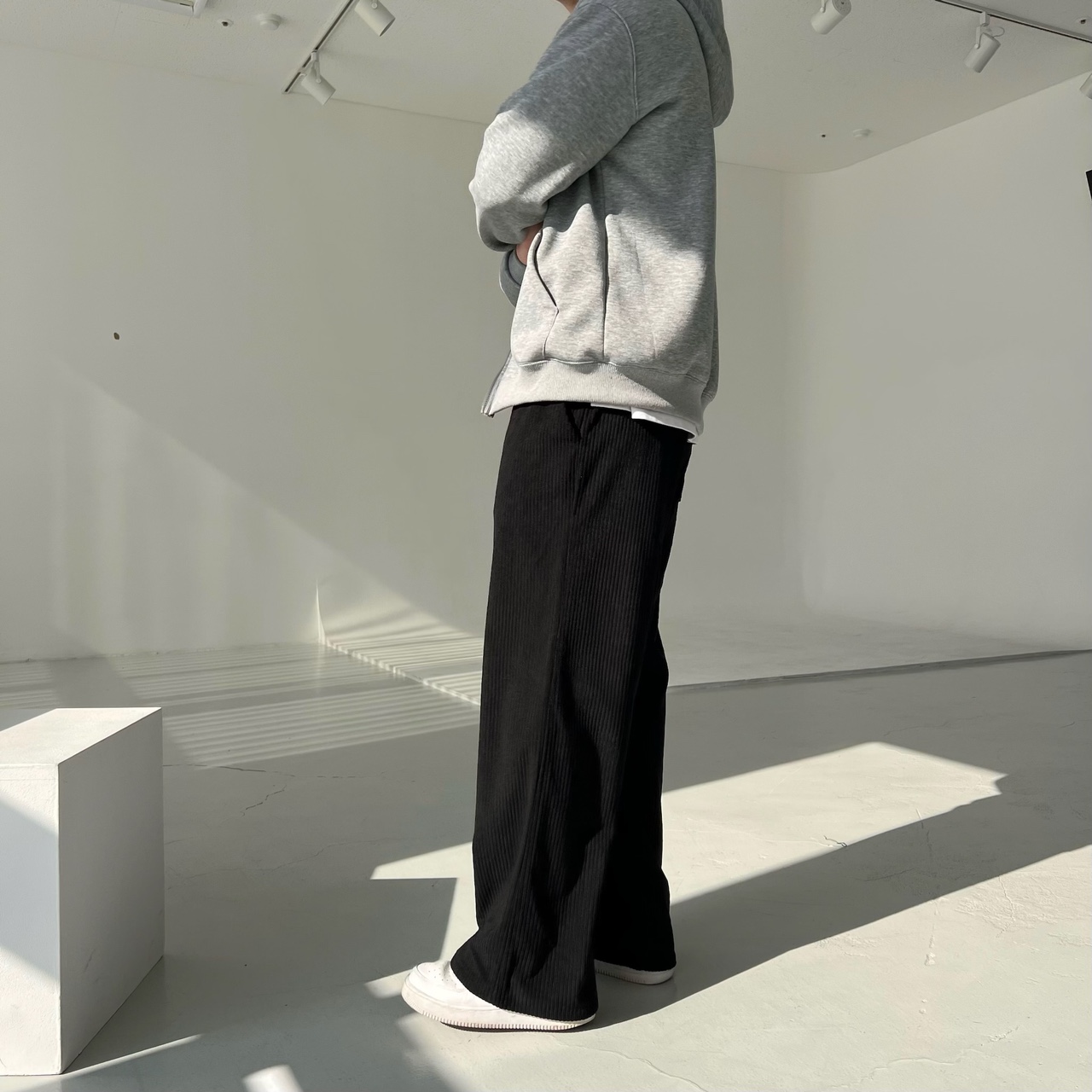 남자코듀로이팬츠 남성골덴바지 남자세미와이드팬츠 - 상세 이미지 5