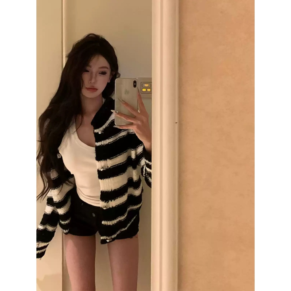 나솔사계 89화 경리 가디건 스트라이프 캐주얼 스웨터 의상 옷 패션 - 상세 이미지 5