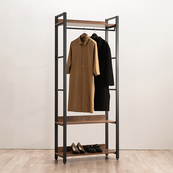 삼익가구 모더니크 시스템 옷장 드레스룸 800mm, 1단 행거형, 브라운