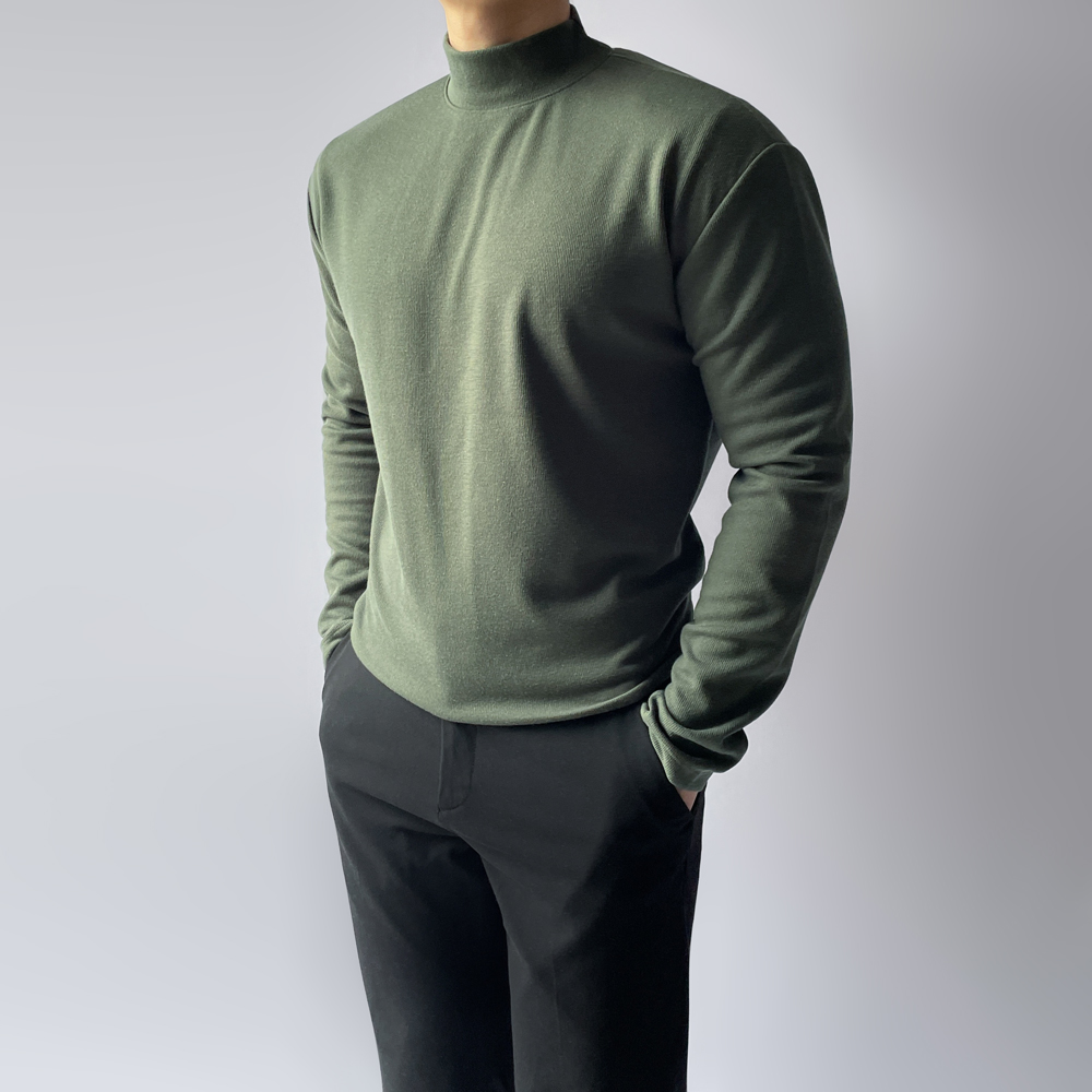 1+1 남자반폴라 남성목폴라 남자반목폴라 모크넥 터틀넥 - 상세 이미지 5