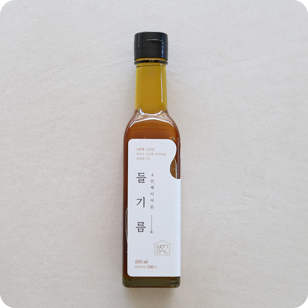 빵앗간며느리 국산 통들깨 고소한 방앗간 들기름 250ml, 1개 - 상품 이미지