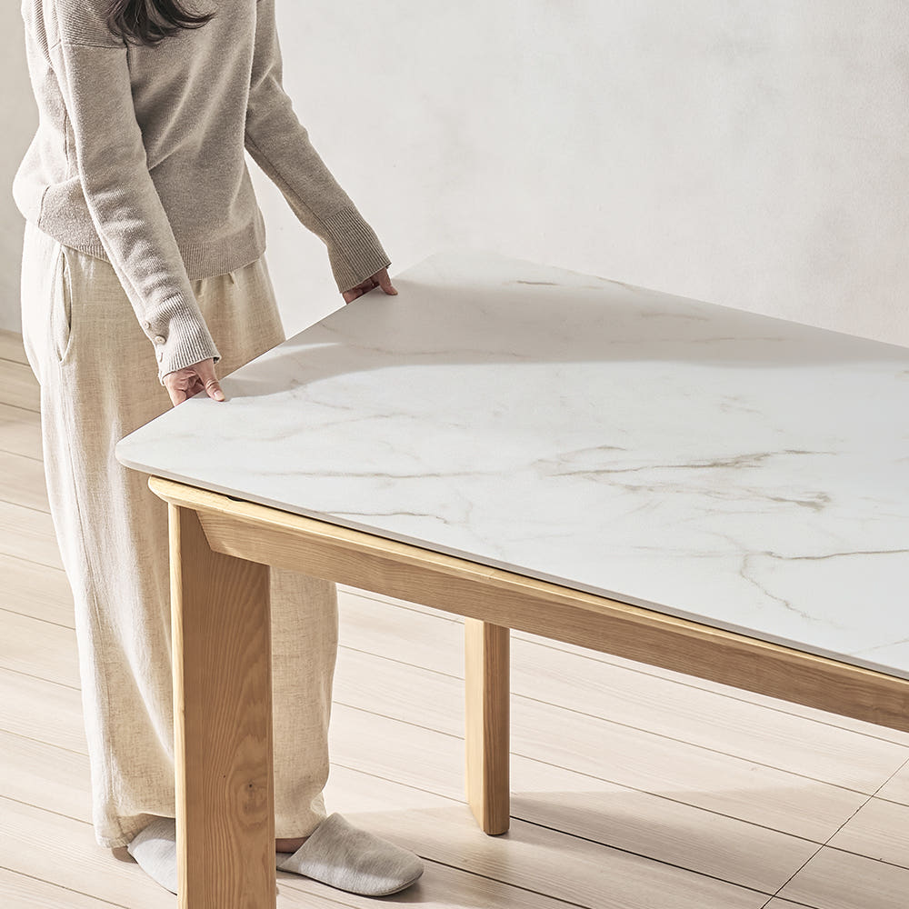 식탁 테이블 상판 교체용 세라믹 포세린 식탁테이블 800x800 스몰라운드 케네디마블