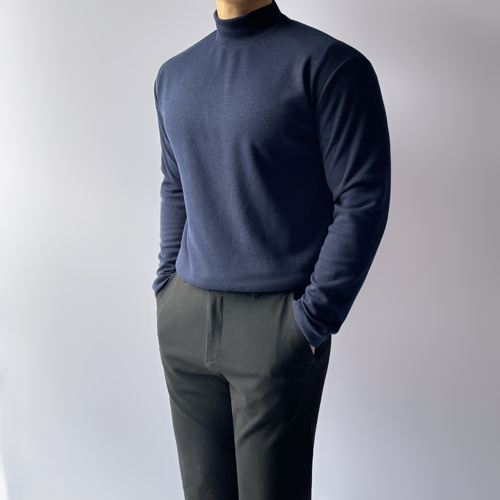 1+1 남자반폴라 남성목폴라 남자반목폴라 모크넥 터틀넥 - 상세 이미지 2
