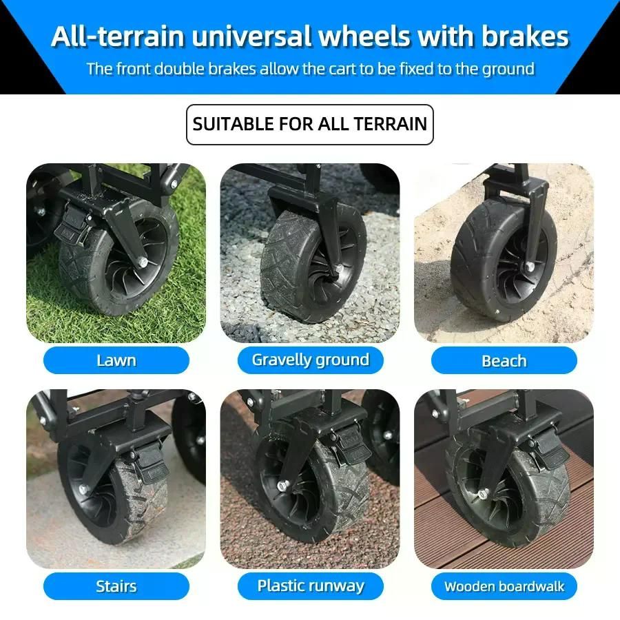 캠핑추천 트레일러 접이식 유틸리티 비치 카트 운반카 대용량 왜건 야외 휴대용 캠핑 STC220LBS