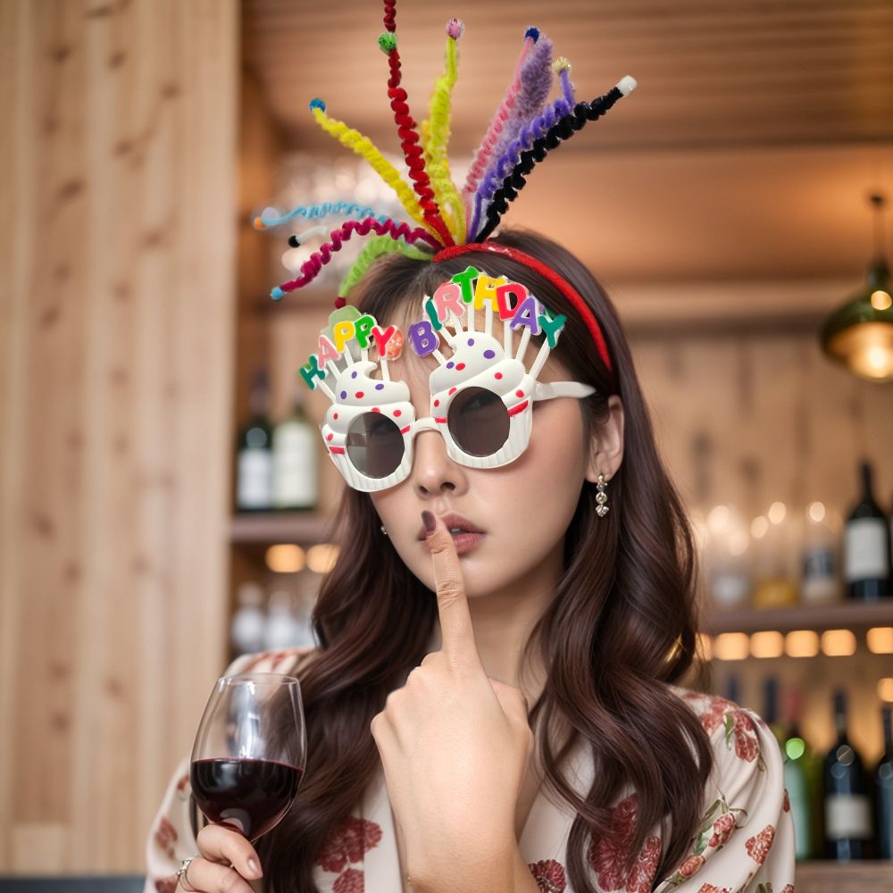생일 파티 안경 선글라스 머리띠 생일 축하 이벤트 용품 - 상세 이미지 3