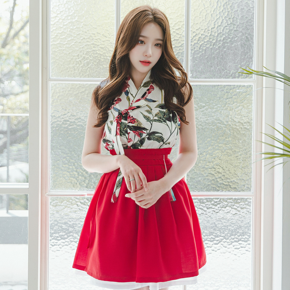 다솜 미니 허리치마 생활한복 개량 계량 퓨전 반티 - 상세 이미지 3