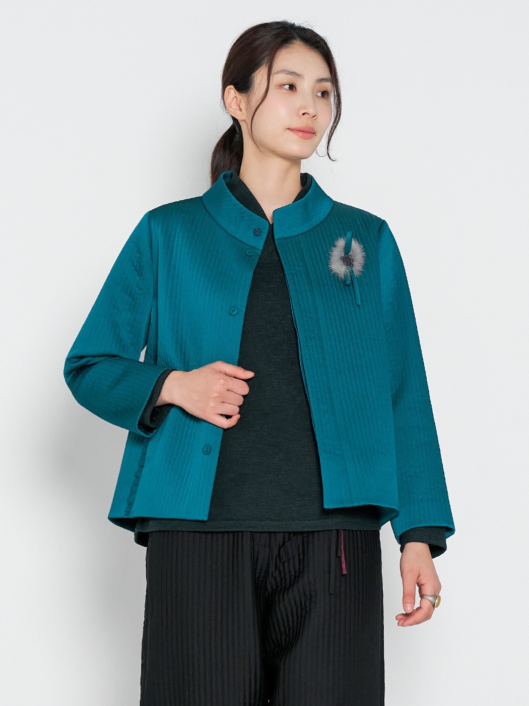 [돌실나이] 생활한복 여성 겨울 자켓 겉옷 누비 덧저고리 IO42G452 : 돌실나이