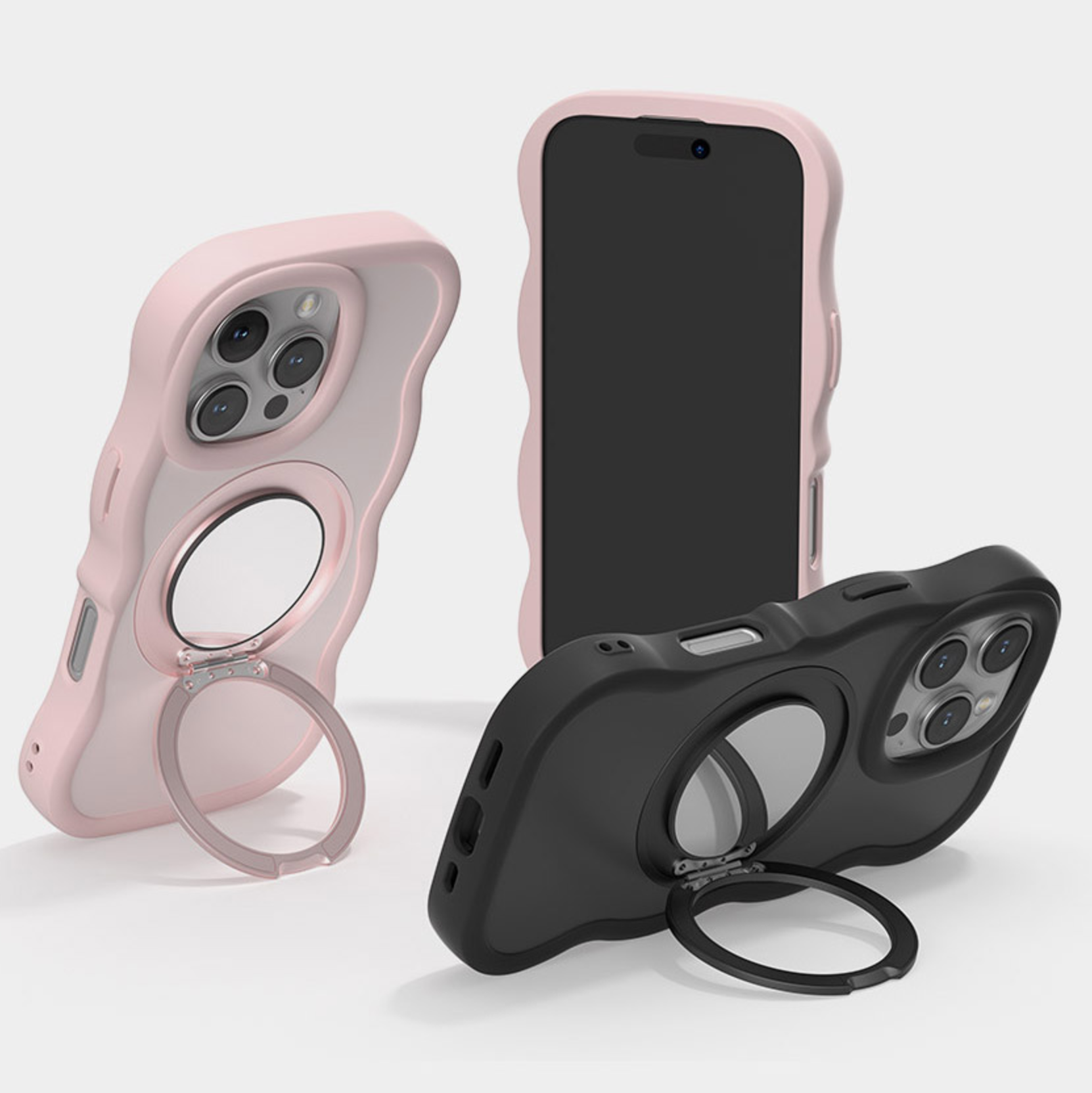 아이폰 맥세이프 케이스 범퍼 회전 거치대 핑크, 아이폰16e - 상세 이미지 4