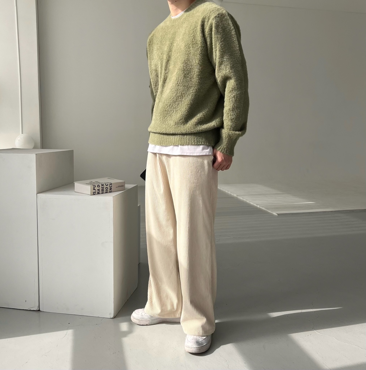 남자코듀로이팬츠 남성골덴바지 남자세미와이드팬츠 - 상세 이미지 2