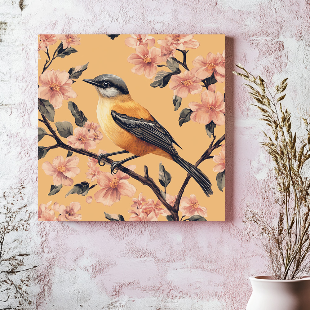 벚꽃새 80cm X 80cm 캔버스액자 - 상세 이미지 5