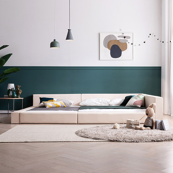 [삼익가구]노르딕 밸런스 패밀리 침대 Q+SS(슬립웰 7존 독립 매트)