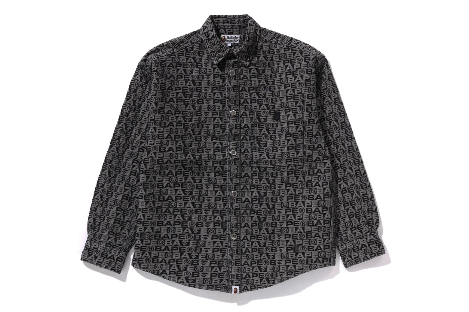 베이프 셔츠 LUX SPORT PATTERN JACQUARD 10OZ DENIM SHIRTS 1K80-131-002 - 상세 이미지 2