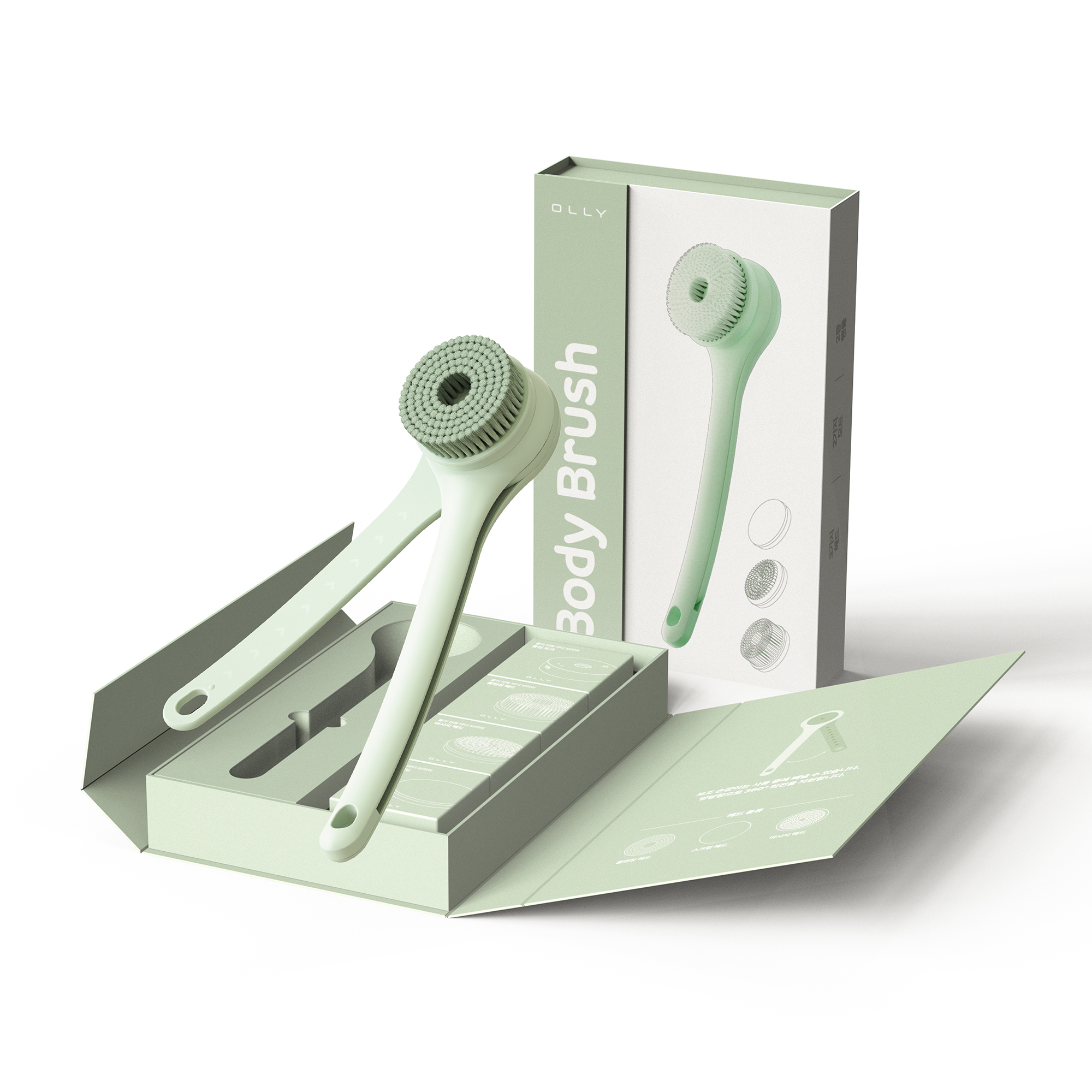 올리 전동바디브러쉬 샤워 솔 등브러쉬 등드름