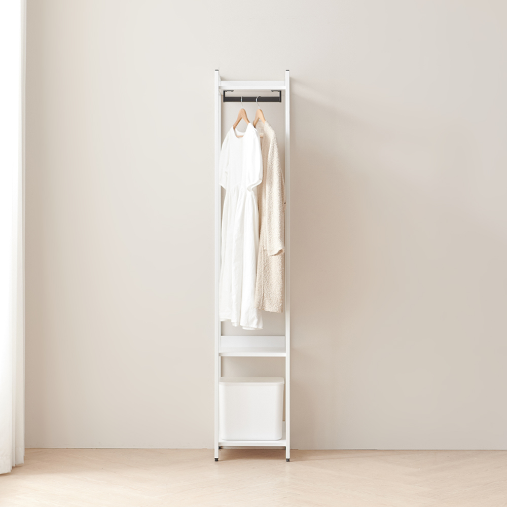 동서가구 디넬 시스템행거 조립식 철제 드레스룸 400 1단 행거 옷장 DF923580