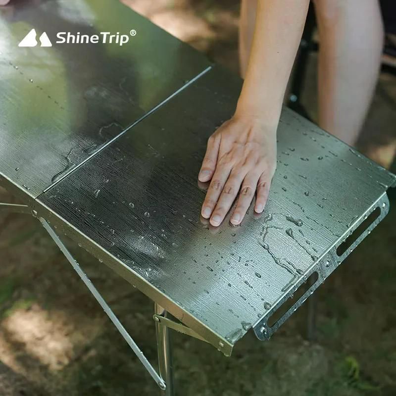캠핑추천 ShineTrip 야외 캠핑 접이식 테이블  휴대용 스테인레스 내열 - 상세 이미지 3