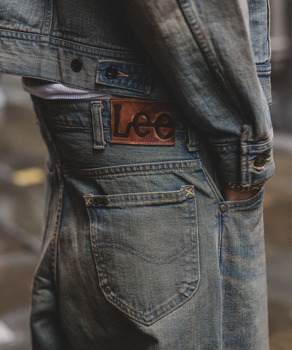 빔즈 BEAMS 별주 Lee WIDE FADE BAGGY JEANS 와이드 페이드 팬츠 - 상품 이미지