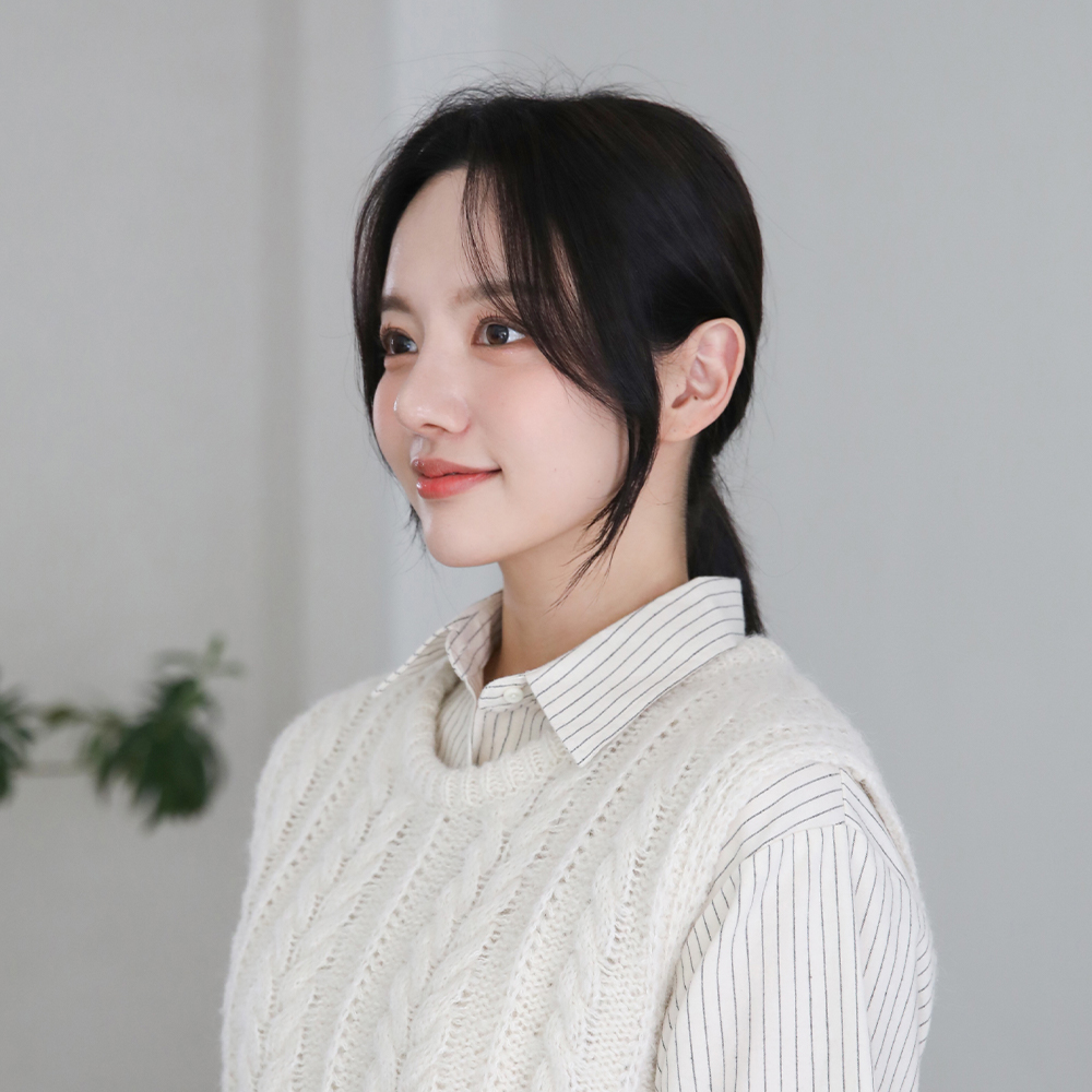 긴 앞머리가발 똑딱이 사이드뱅 부분가발 붙임머리 - 상세 이미지 5