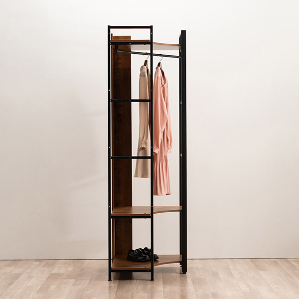 삼익가구 모더니크 시스템 옷장 드레스룸 630mm, 코너형, 브라운