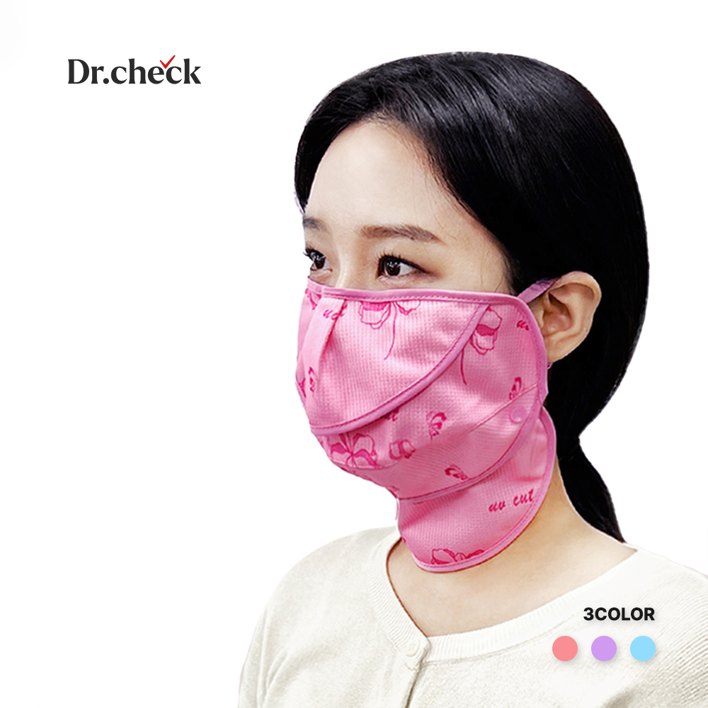 닥터체크 국내생산 4단 분리형 UVCUT 마스크 얼굴햇빛가리개 안면 복면 골프마스크 낚시 - 상품 이미지