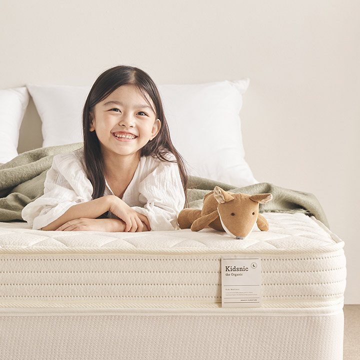 [삼익가구]키즈닉 130T 오가닉 독립스프링 낮은 매트리스(슈퍼싱글)