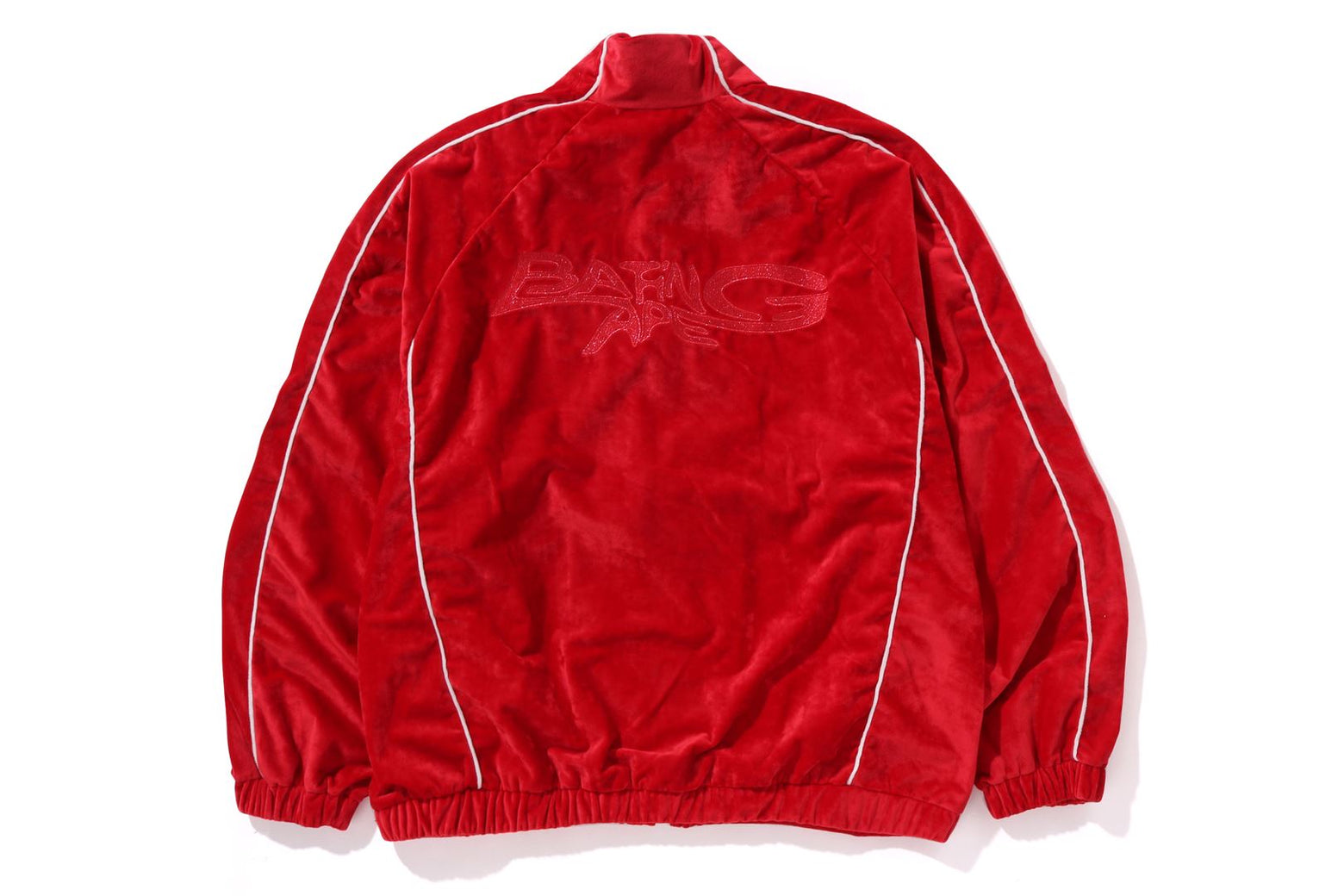 베이프 자켓 BATHING APE LOGO VELVET RELAXED FIT TRACK JACKET 1K80-113-315 - 상세 이미지 4