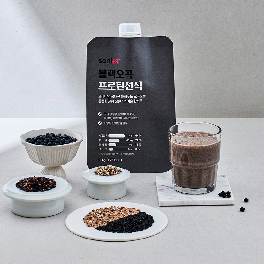 국산 블랙오곡 프로틴선식 단백질 식사대용 쉐이크 50gx7개 - 상세 이미지 2