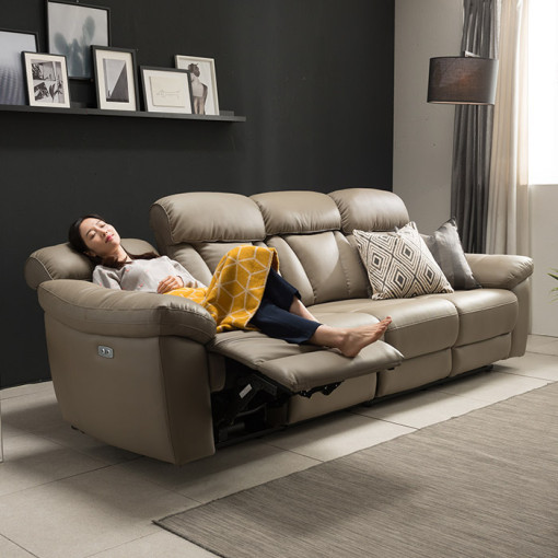 [특선물] 삼익가구 프라임 전동 USB 홈바 안락 거실 컵홀더 듀얼 수유쇼파 4인용 가죽 소파 리클라이너