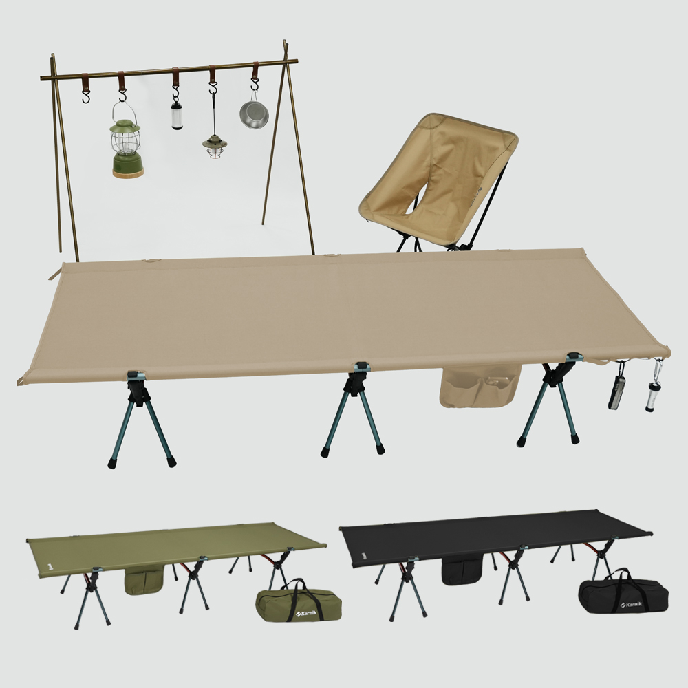 카르닉 와이드 경량 야전침대 75cm 접이식 간이 휴대용 로우