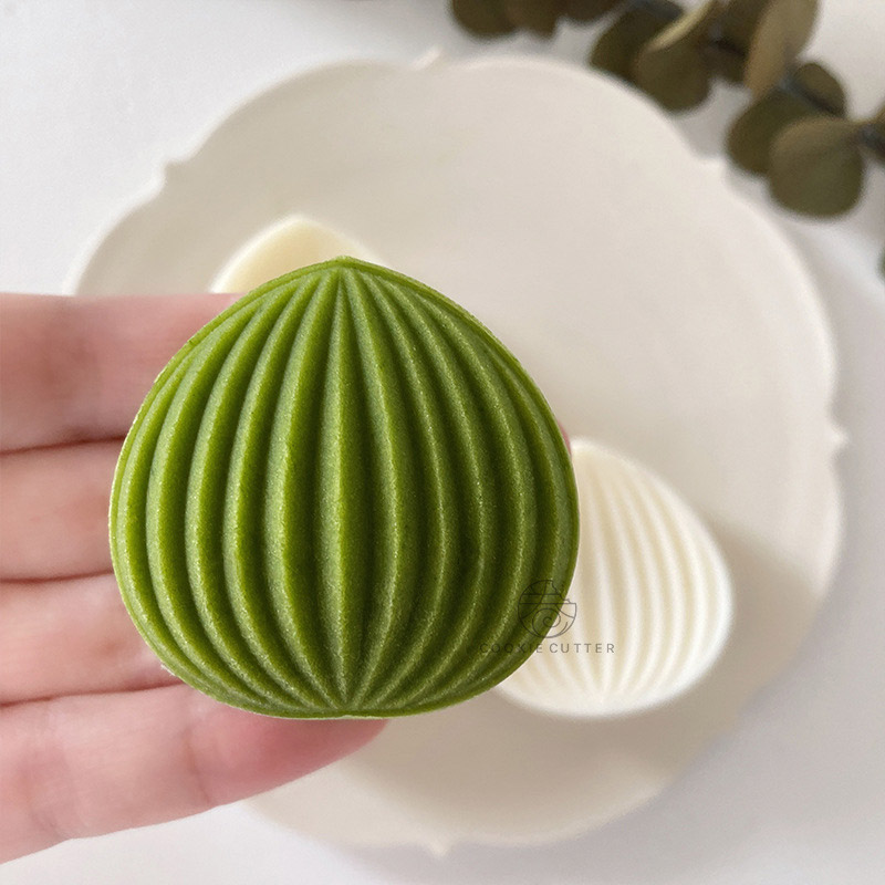 쉘밤월병틀 50g 양갱 밤 모양 쿠키틀 월병프레스50g 떡살 베이킹틀 도구 떡도장 화과자 이미지 6
