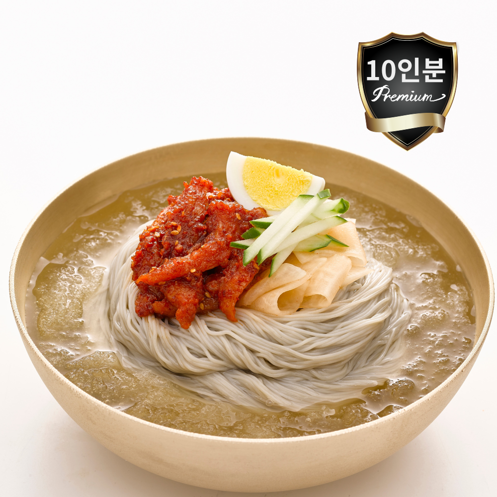 해아래 메밀냉면 함흥 칡 대용량 10인분세트 물냉면 비빔 사리 양념장 육수 : 올면