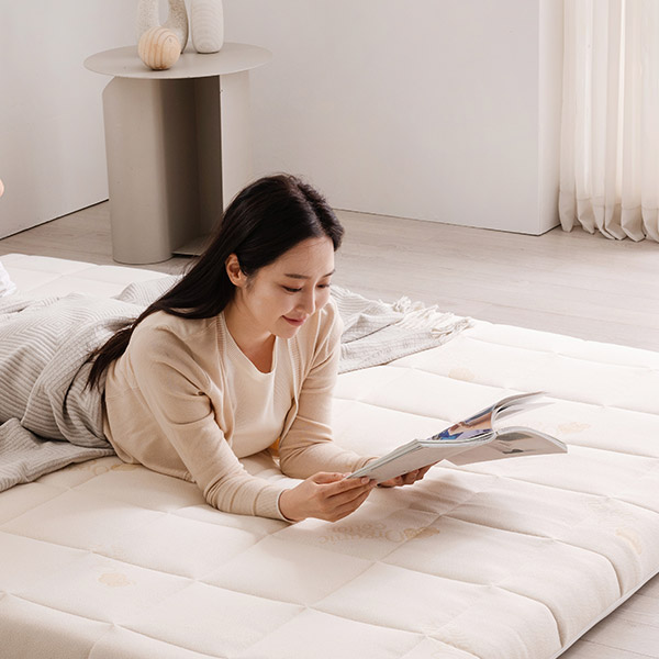 [삼익가구](SS)네이브 천연 라텍스 토퍼 매트리스 풀세트 7.5cm(방수속커버/보관끈 포함)