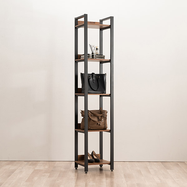 삼익가구 모더니크 시스템 옷장 드레스룸 400mm, 5단 선반장, 브라운