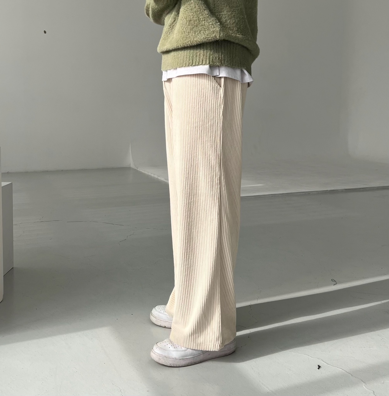 남자코듀로이팬츠 남성골덴바지 남자세미와이드팬츠 - 상세 이미지 4