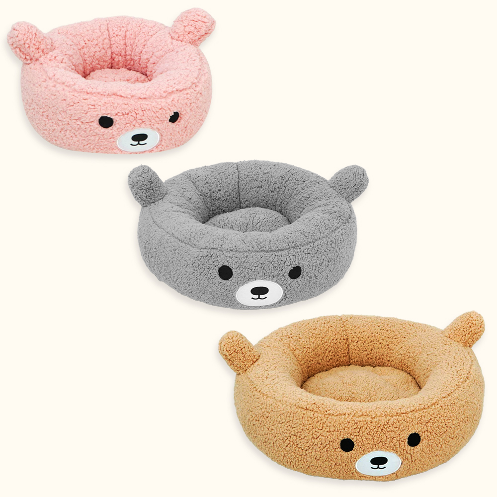 개과천선 버블곰 원방석 고양이 방석 귀여운 강아지 꿀잠 침대 털원단 분리세탁 반려묘 이미지 6