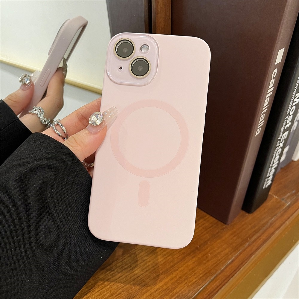 액상실리콘 카메라보호 맥세이프 케이스 멜란지핑크, 아이폰16 프로 - 상세 이미지 3