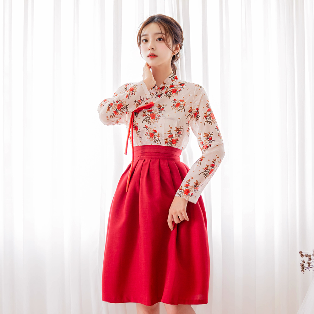 따끈따끈 신상제품 붉은꽃 생활한복 세트: 품격 있는 일상 추천 9 생활한복 추가 이미지