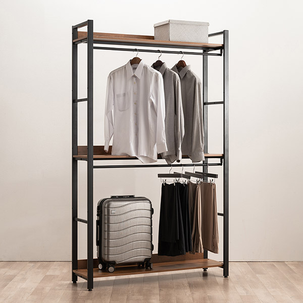 삼익가구 모더니크 시스템 옷장 드레스룸 1200mm, 2단 행거형, 브라운