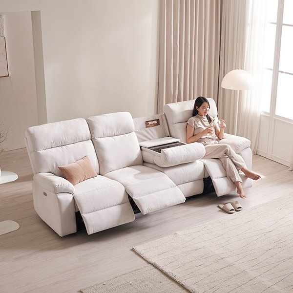 [삼익가구]베이슨 아쿠아텍스 4인용 전동 리클라이너 소파