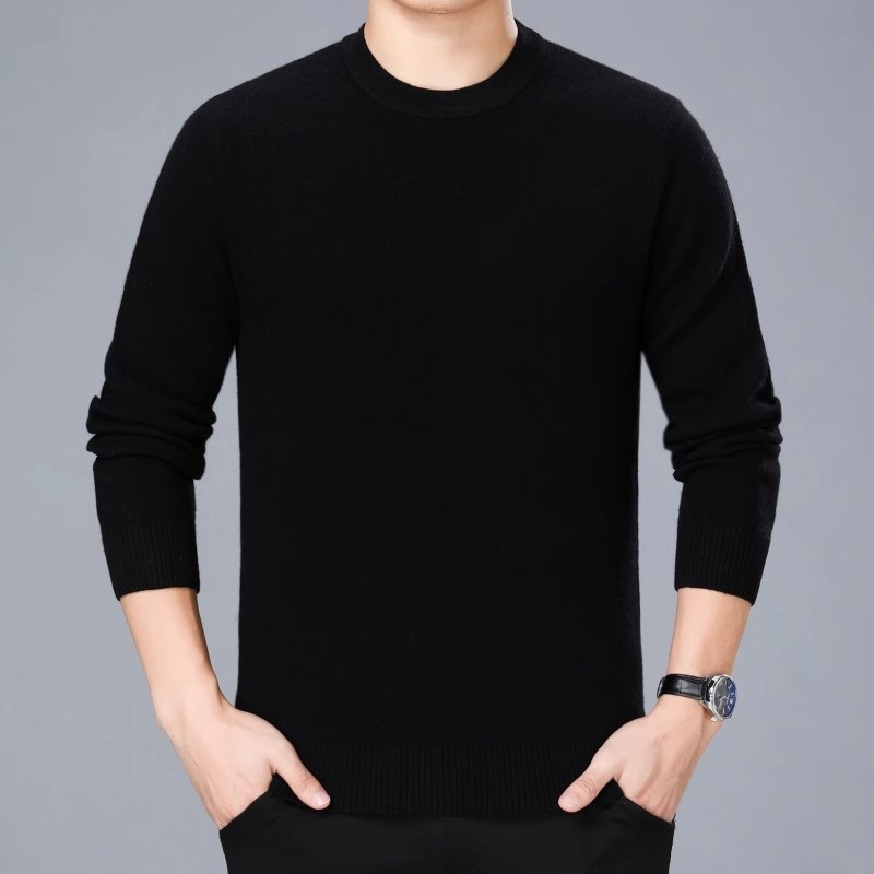 캐시미어100 라운드넥 니트 스웨터 비즈니스 정장 캐주얼 이너 가을겨울 12종 3XL까지 - 상세 이미지 2