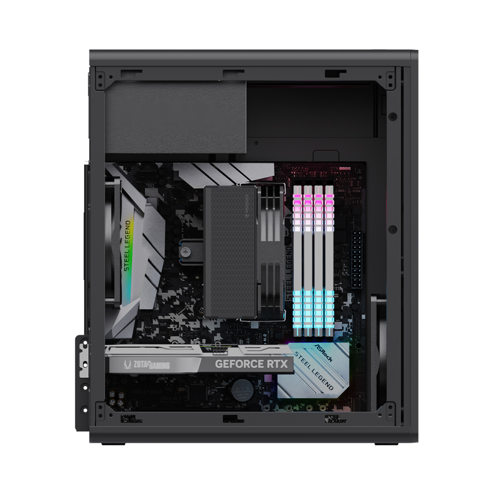 마이크로닉스 WIZMAX 오로라 미니타워 PC 케이스 블랙 - 상세 이미지 3