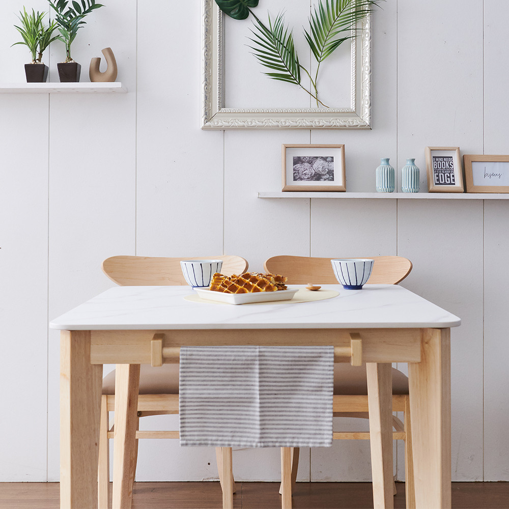 보니애가구 2인용식탁 제니 세라믹식탁 화이트 포세린 식탁의자 테이블 세트