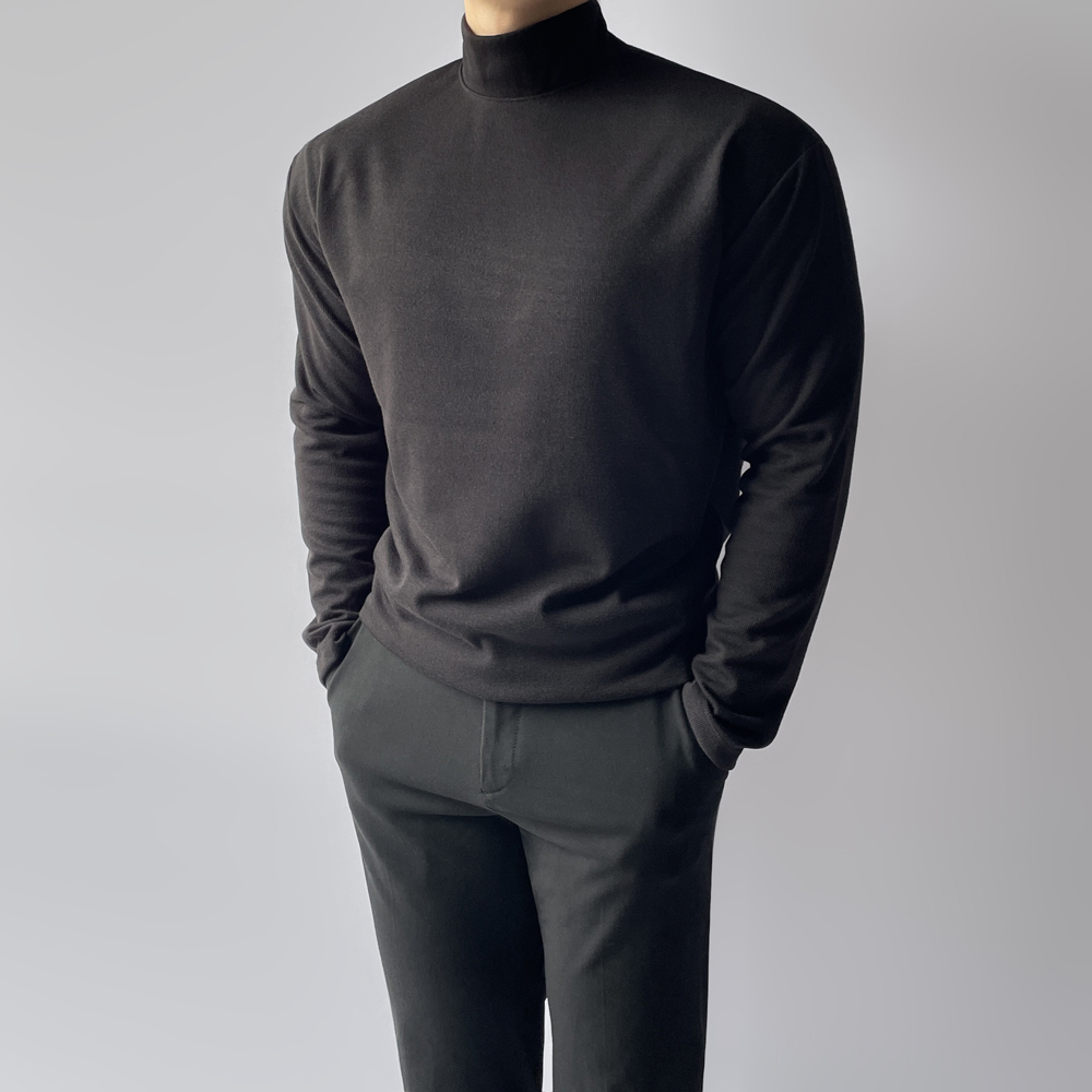 1+1 남자반폴라 남성목폴라 남자반목폴라 모크넥 터틀넥 - 상세 이미지 3