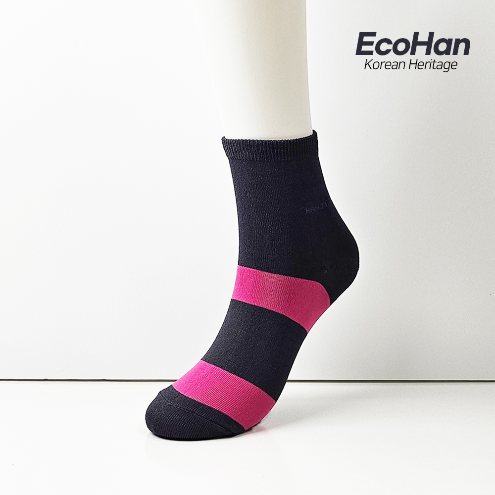 골프아토 EcoHan 한지양말 중목 여성용 한지 63% 함유 스칼렛핑크 - 메인 이미지