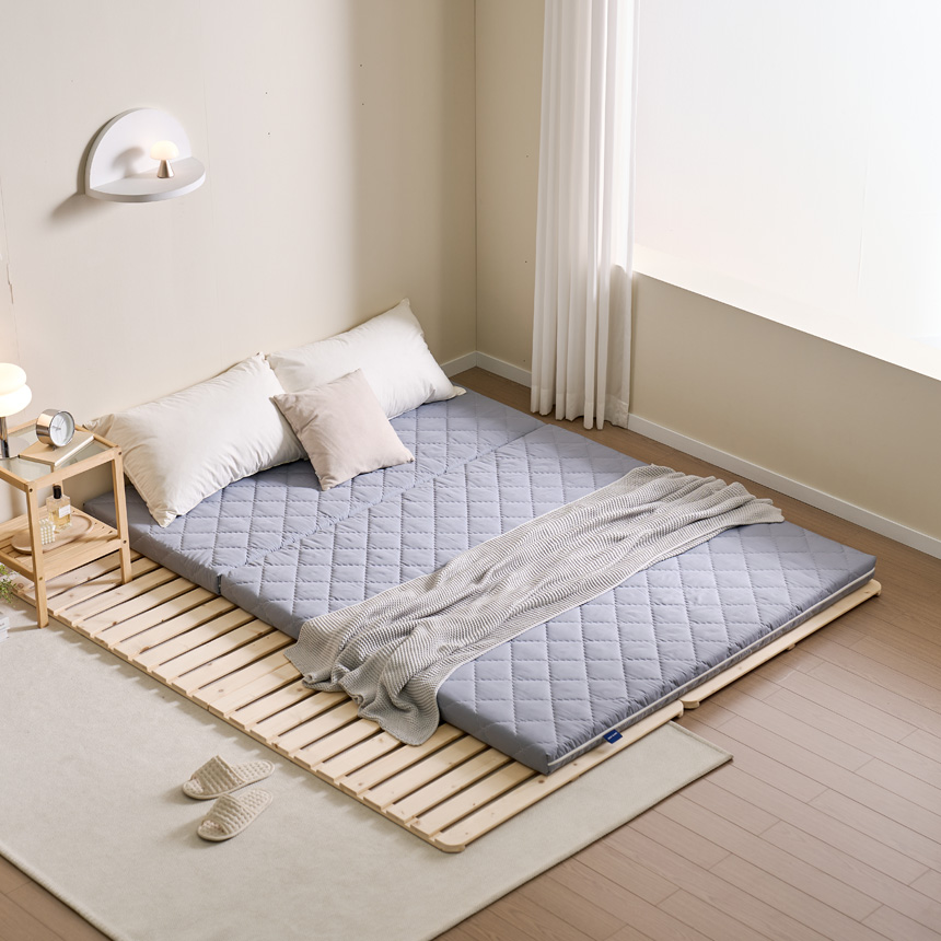 세인트블랑 허리에 좋은 AIR라텍스 매트릭스 3단 접이식 바닥 토퍼 매트리스 7cm MS